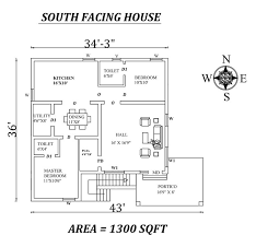 South Facing House Plan