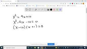 X 9x 10 Equation In Factored Form