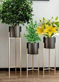 Plant Stand With Pot Set Of 3