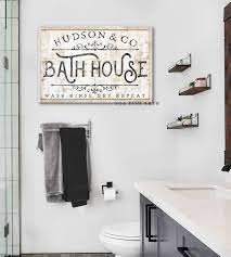 Personalized Bath House Vintage Rustic