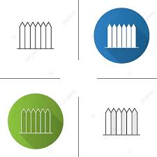 Wooden Fence Icon Realty Web Glyph
