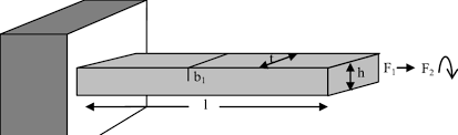 schematic diagram of cantilever beam