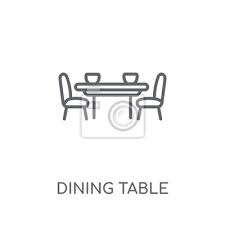 Dining Table Linear Icon Modern