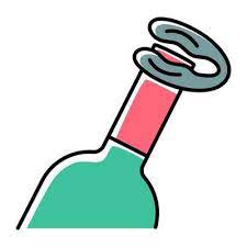 Green Wine Bottle And Foil Cutter Icon