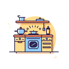 Vector Icon Of A Kitchen Flat Design