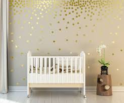 Metallic Gold Wall Decals Polka Dots