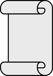 Scroll Paper Icon In Grey Color