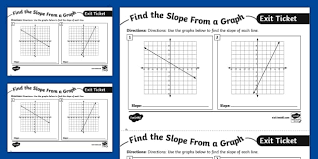 Slope From A Graph Exit Ticket
