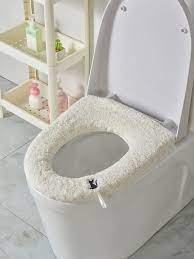 1pc Plush Toilet Seat Cover Shein