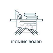 Ironing Board Vector Line Icon Outline