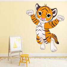 Cute Tiger Childrens Wall Sticker Ws