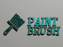 Paint Brush Icon And Text On The Wall