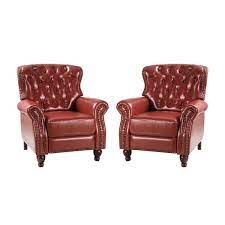 Isabel Red Genuine Leather Recliner