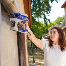 Paint A Garage Door Using A Paint Sprayer