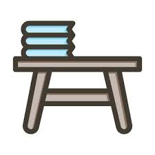 Table Vector Thick Line Filled Colors