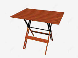 Wooden Folding Garden Table On The