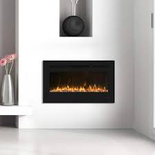 Flame 30 In Wall Mounted Automatic Constant Temperature Electric Fireplace Insert