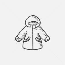 Winter Jacket Sketch Icon Vector