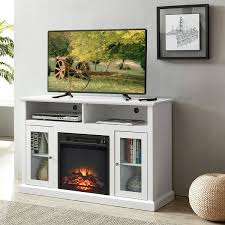 Unbearable 47 5 In White Wood Tv Stand
