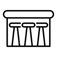 Bar Table Icon Outline Style 15603729