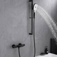 Casainc Bathtub Faucet Set With 1 5 Gpm Handheld Shower And Adjustable Slide Bar Matte Black