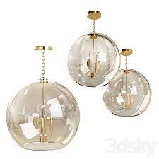 Clear Glass Sphere Chandelier Pendant