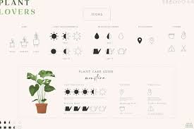 Plant Care Icons Planner Stickers