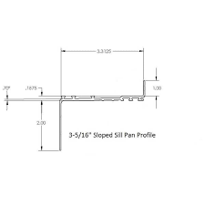 Suresill 3 1 4 In X 78 In Sloped Sill Pan For Use On Vinyl Sliding Door And Window Installation And Flashing