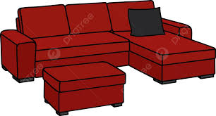 Big Red Couch Armchair Divan Room
