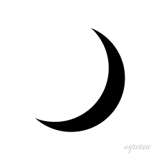 Crescent Moon Or Night Nighttime Flat