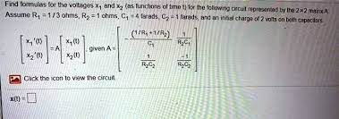 Voltages X1 And X2 As Functions Of Time