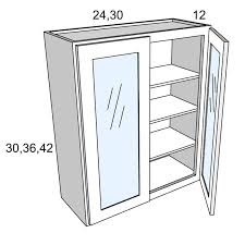 Double Glass Ready Door Wall Cabinet