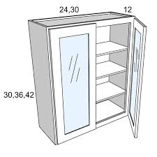 White Shaker Wall Glass Door Cabinet