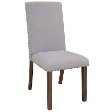 Modern Gray Linen Dining Chairs Set Of