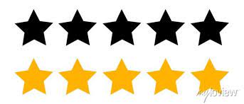 Five Stars Flat Icon For Apps And