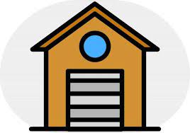 Shutter House Icon In Brown Color