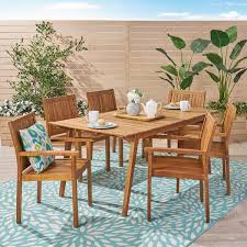 7 Piece Wood Outdoor Dining Set 53114