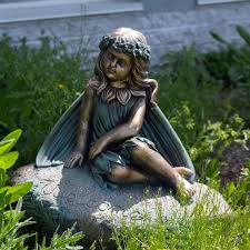 Sitting Fairy Garden Statue Iris