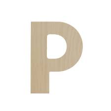 Wooden Letter P 8 Inch Unfinished Wood