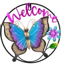 Erfly Welcome Wall Art Sign
