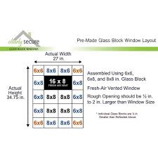 Redi2set Ice Glass 27 In X 34 75 In Frameless Replacement Glass Block Window In Clear V2836is