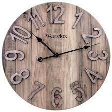 Westclox 15 5in Wood Wall Clock