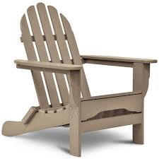 Durogreen Icon Weathered Wood Non Folding Plastic Adirondack Chair