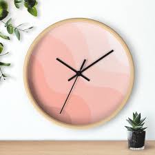 Blush Pink Wall Clock Modern Boho Room