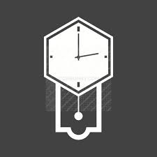 Large Clock Glyph Inverted Icon Iconbunny