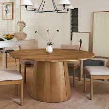 Anton Solid Wood 48 Round Table Wood Burnt Wax West Elm