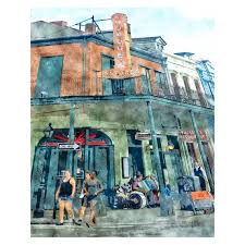 New Orleans Art French Quarter Scene