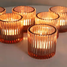 Voho Rose Gold Votive Candle Holders