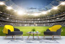 Football Stadium Wall Mural Wallpaper