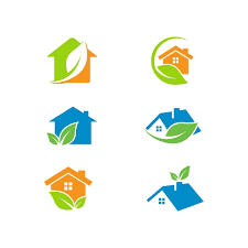 Home Leaf Logo Icon Design Template Vector